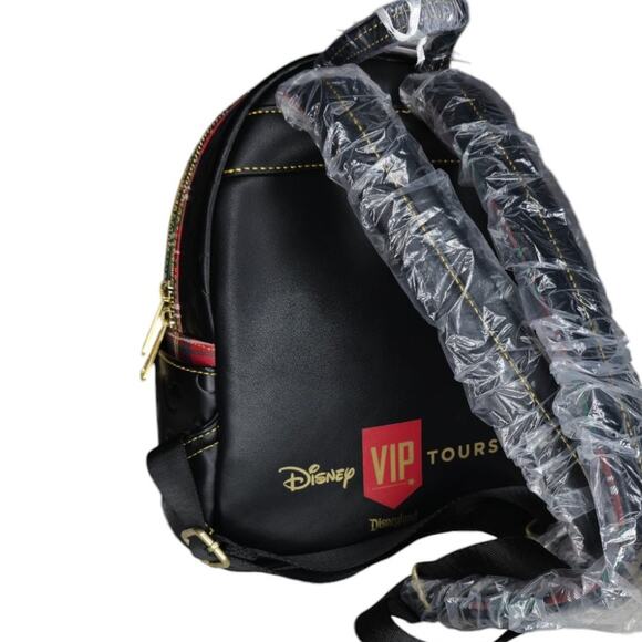 Exclusive Disney Parks Loungefly VIP Plaid Mini Backpack with Ear Holder Strap - Picture 4 of 12